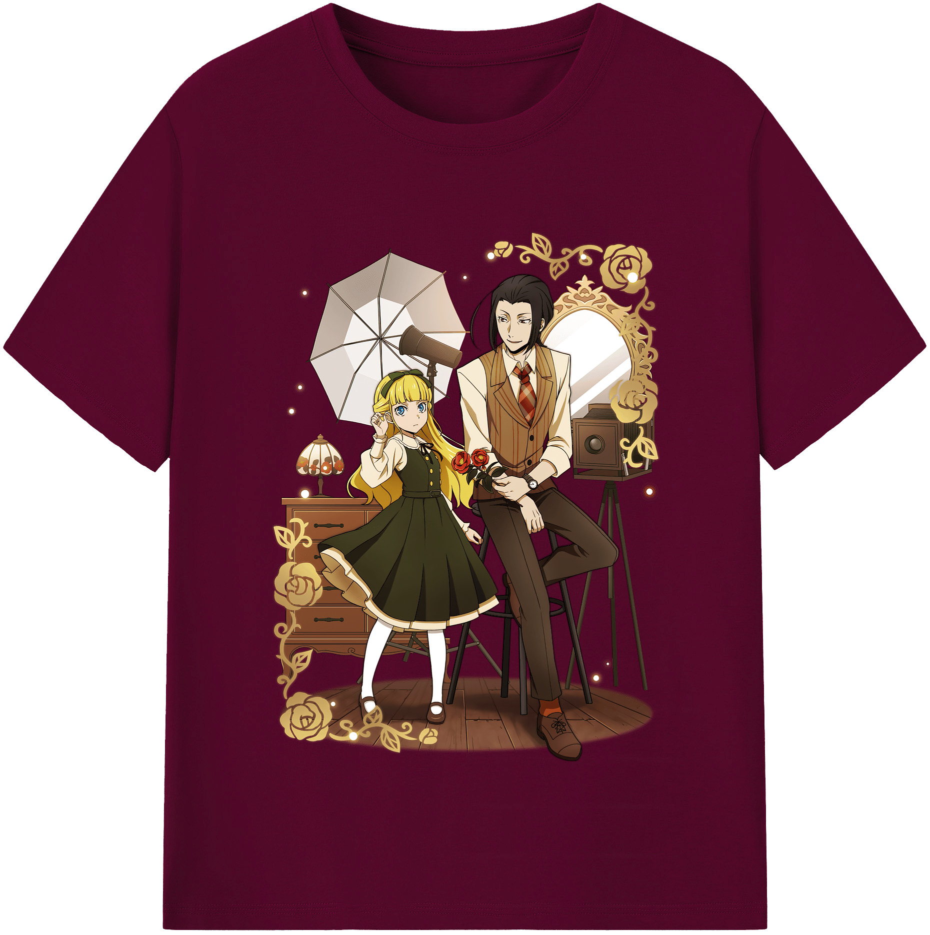 （画像用） 文豪ストレイドッグス Bungo Stray Dogs レディースカジュアルプリントTシャツ（綿100％）